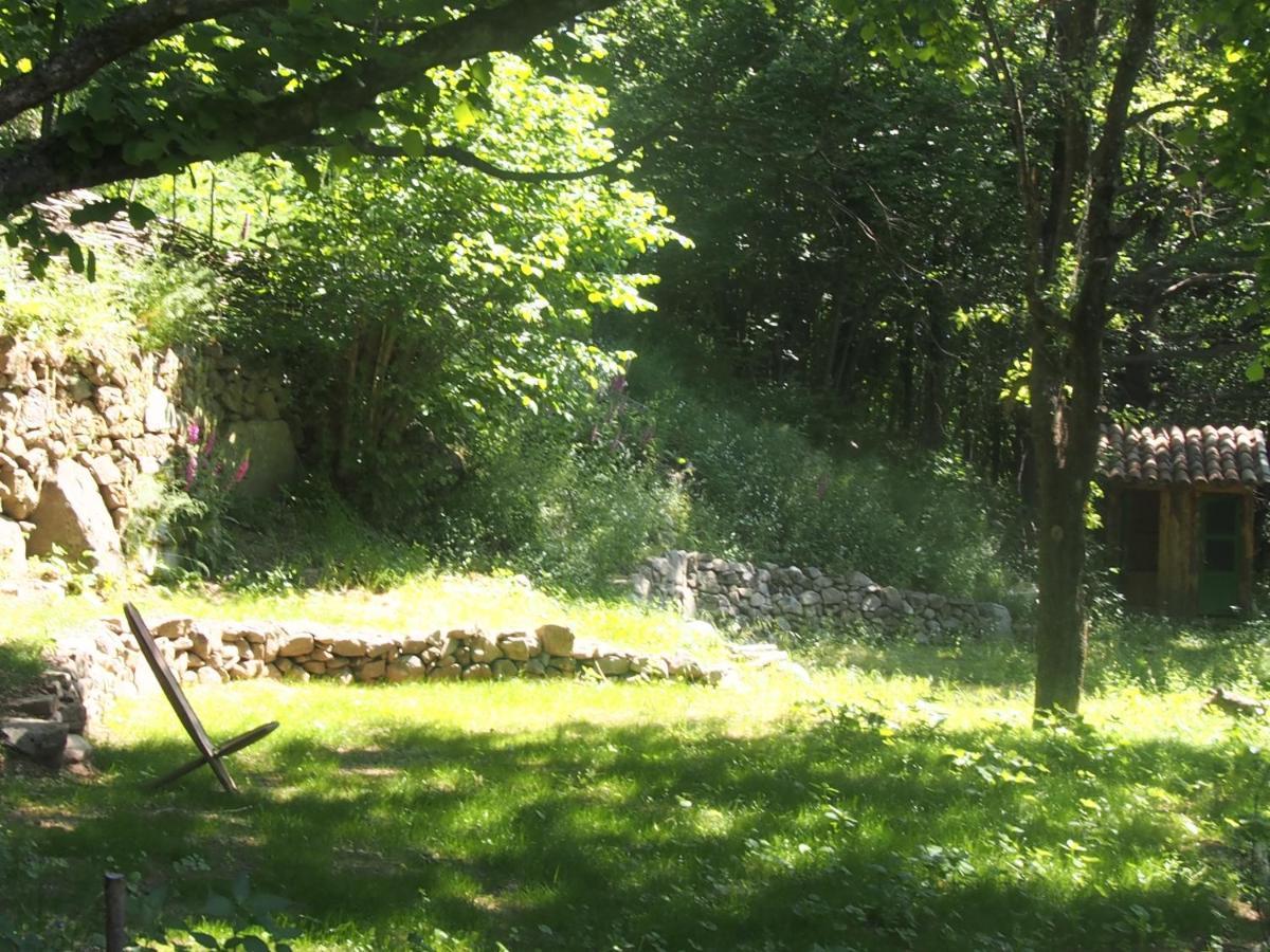 Grande Tente Tipi En Pleine Foret Burzet Exterior foto